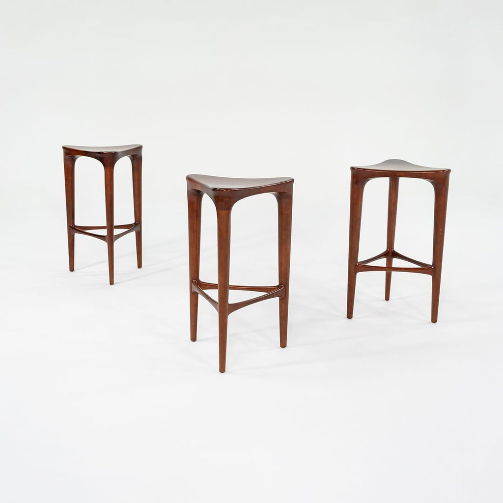 2010s 2 BY 3 Counter Stool by 2 BY 3 Design for Geiger in Cherry Wood 8x Available