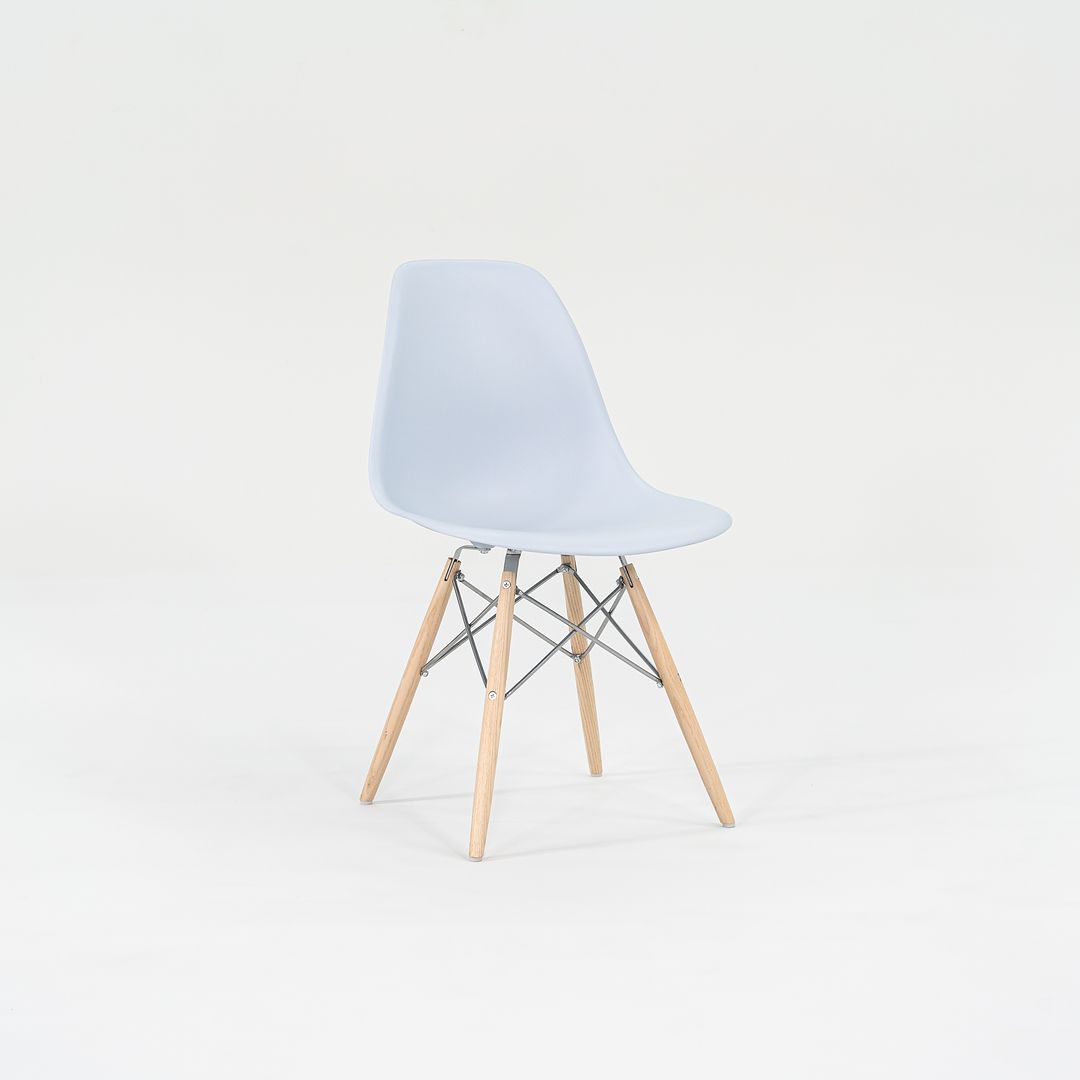 2019 DSW Side Chair with Dowel Base by Ray and Charles Eames for Herman Miller Plastic, Steel, Wood, Rubber