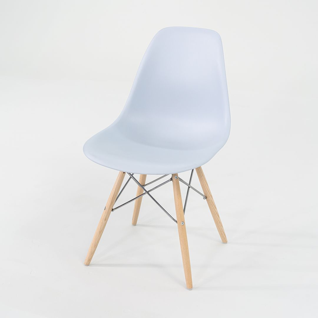 2019 DSW Side Chair with Dowel Base by Ray and Charles Eames for Herman Miller Plastic, Steel, Wood, Rubber