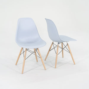 2019 DSW Side Chair with Dowel Base by Ray and Charles Eames for Herman Miller Plastic, Steel, Wood, Rubber