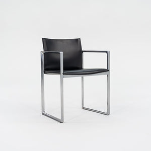 2010s 184 Eve Chair by Piero Lissoni for Cassina in Black Leather and Aluminum 12+ Available