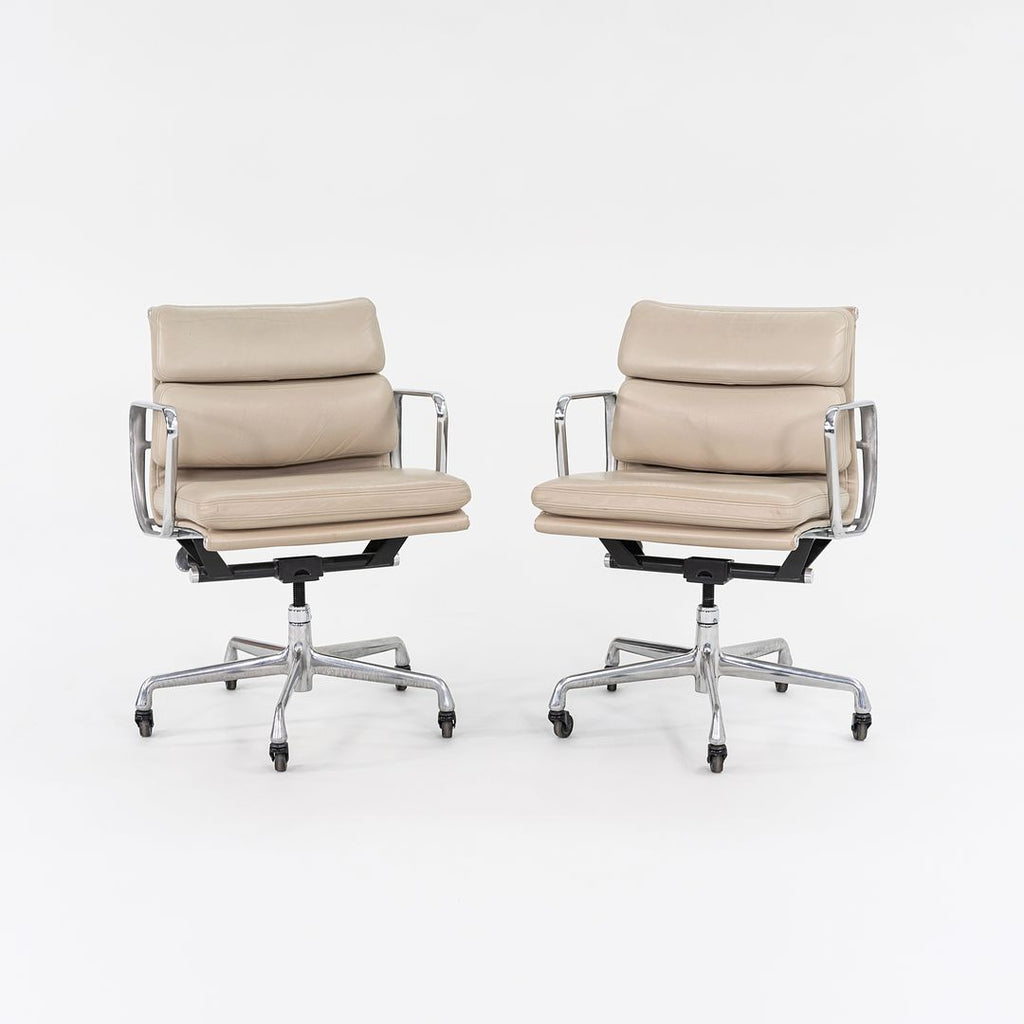 SOLD 2006 Soft Pad Management Chair, EA435 by Ray and Charles Eames for Herman Miller in Leather 1x Available