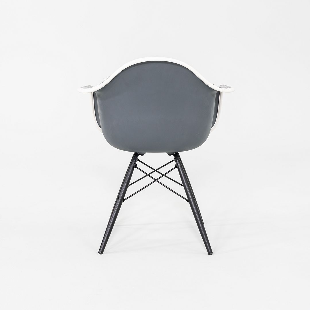 2022 Herman Miller Eames DAW Dining Chair Grey Fabric Upholstery & Eiffel Base