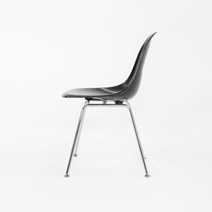 2019 Set of Six Eames Modernica Fiberglass DSX Dining Side Chairs in Black
