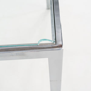 1970s Steel and Glass Dining Table Attributed to Jacob Epstein for Cumberland