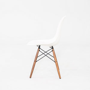 2021 Herman Miller Eames DSW Dining Side Chair in White w/ Walnut Base 12x Avail