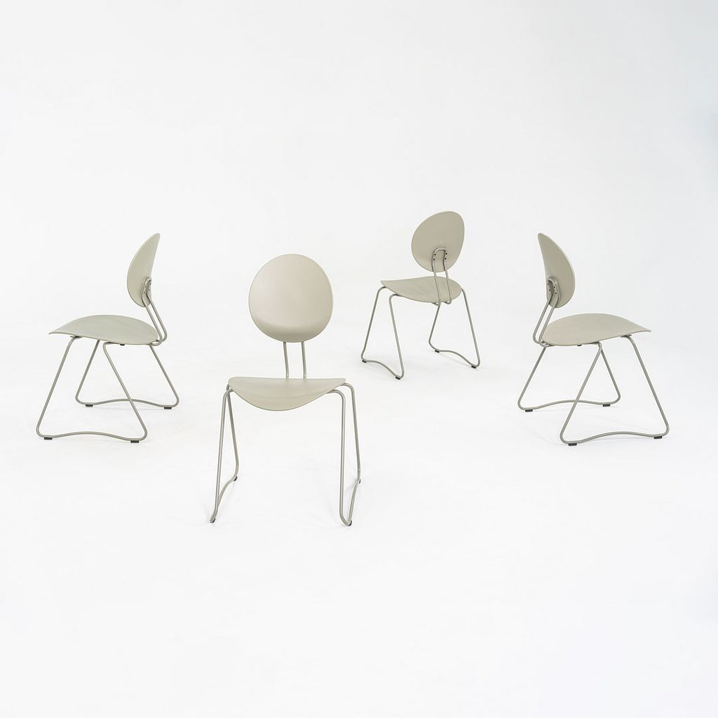 2024 Set of Four Verner Panton for Verpan Flex Chair in Grey Frame w/ Grey Seat