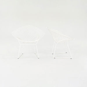 2023 Pair of Bertoia Diamond Chairs, Model 421 by Harry Bertoia for Knoll in White