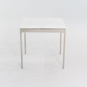 1990s TA.18G Square Side Table by Nicos Zographos for Zographos Designs in Marble and Stainless Steel 2x Available