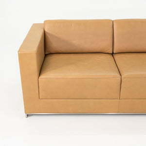 2019 B.1 Three Seat Sofa by Fabien Baron for Bernhardt Design in Caramel Leather