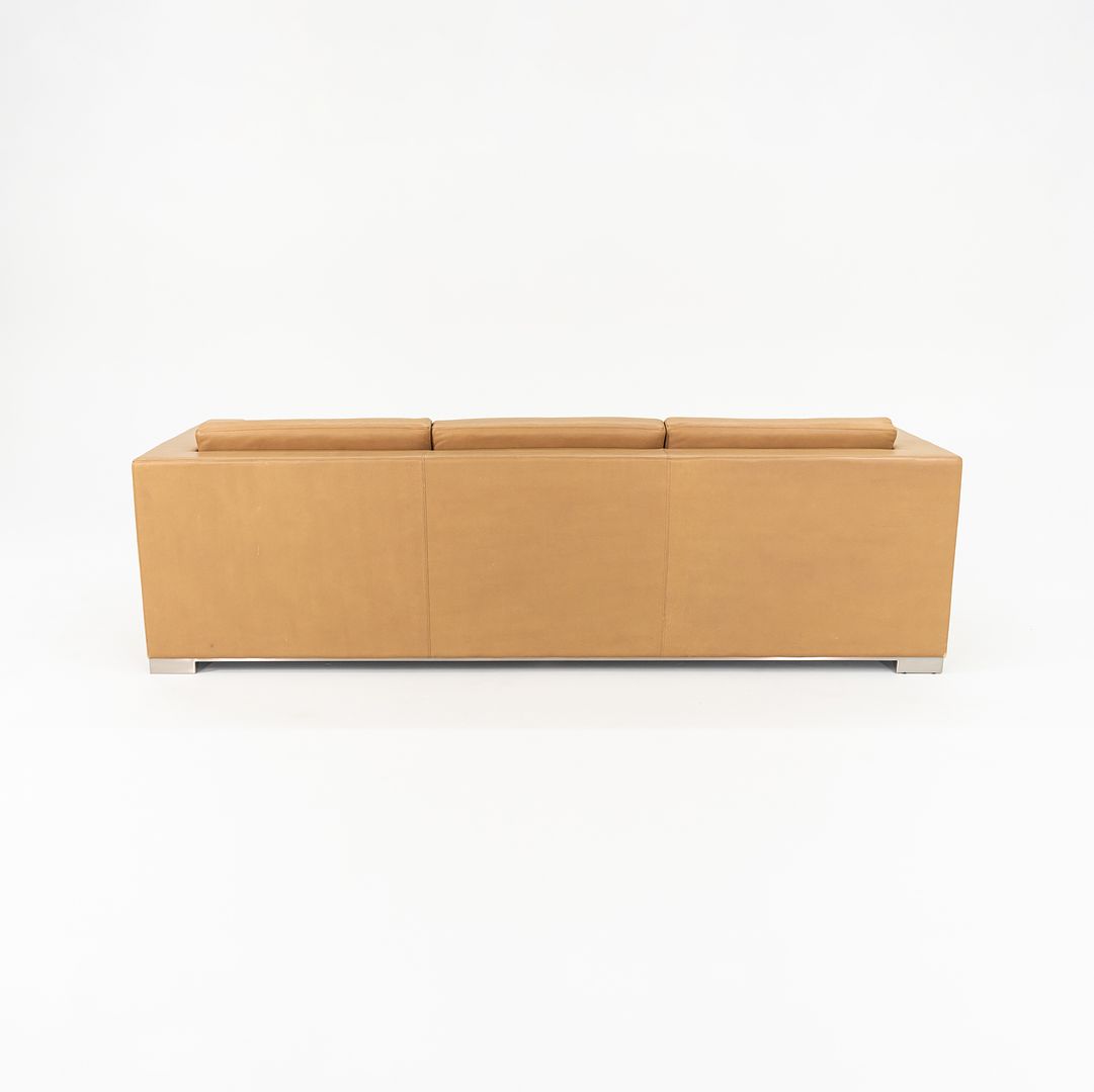 2019 B.1 Three Seat Sofa by Fabien Baron for Bernhardt Design in Caramel Leather