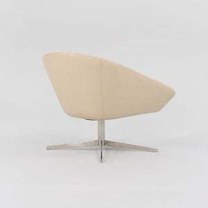 2011 Remy Lounge Chair by Jeffrey Bernett for Bernhardt Design in Steel and Creme Leather 2x Available