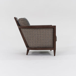 SOLD 2011 Pair of Hemp Sail Club Chairs by John Hutton for Holly Hunt in Fabric