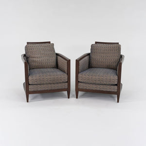 SOLD 2011 Pair of Hemp Sail Club Chairs by John Hutton for Holly Hunt in Fabric