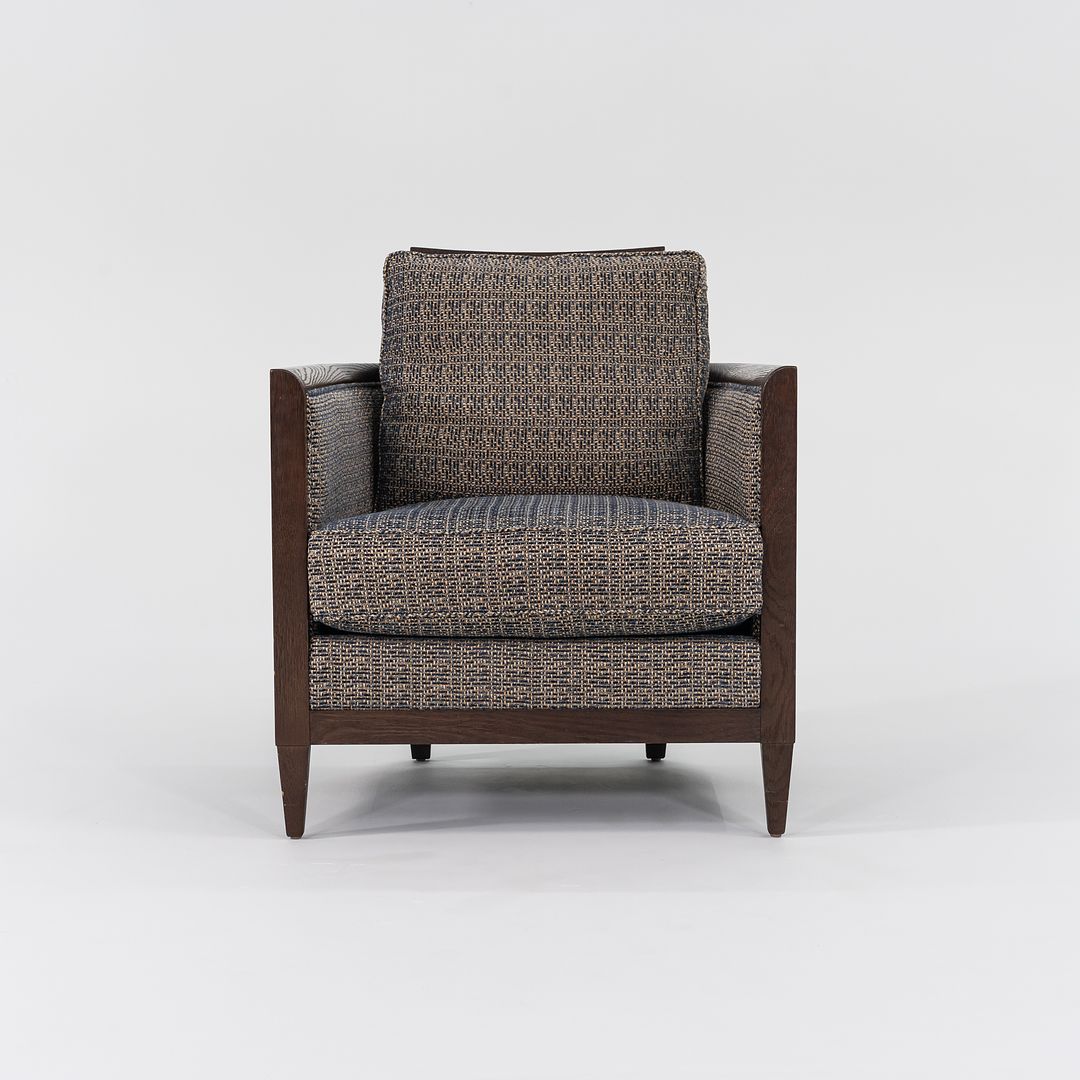 SOLD 2011 Pair of Hemp Sail Club Chairs by John Hutton for Holly Hunt in Fabric