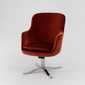 2009 Alpha High Back Bucket Chair by Nicos Zographos for Zographos Designs in Red Velvet 4x Available