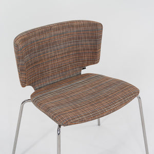 2017 Set of Four Wrapp Dining Side Stacking Chairs by Marc Krusin for Coalesse in Multi-Color Fabric