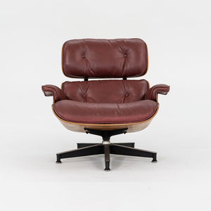 1960s Herman Miller Eames Lounge Chair and Ottoman 670 & 671 by Charles and Ray Eames in Red Leather