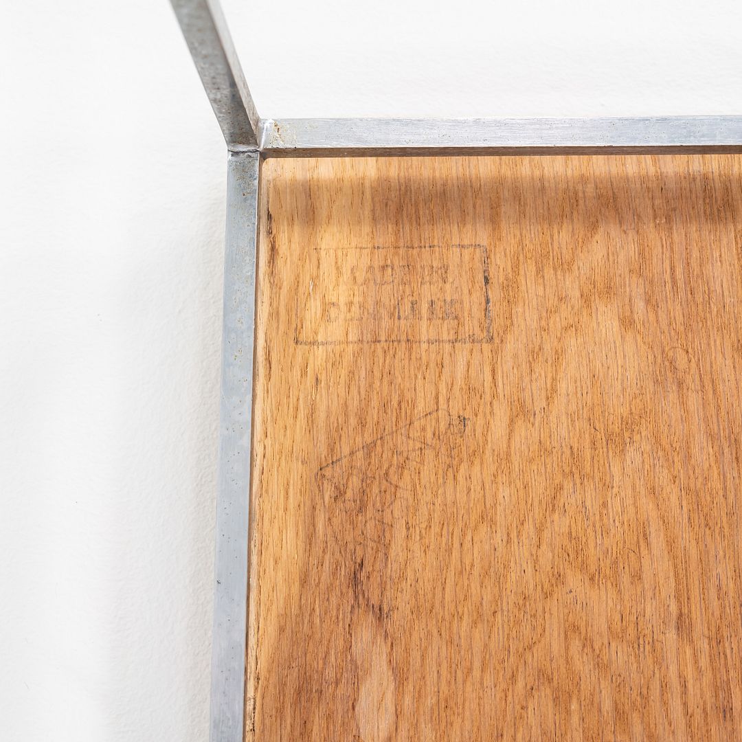 1960s Knud Joos for Jason Mobler Side Table in Oak with Chromed Steel Frame