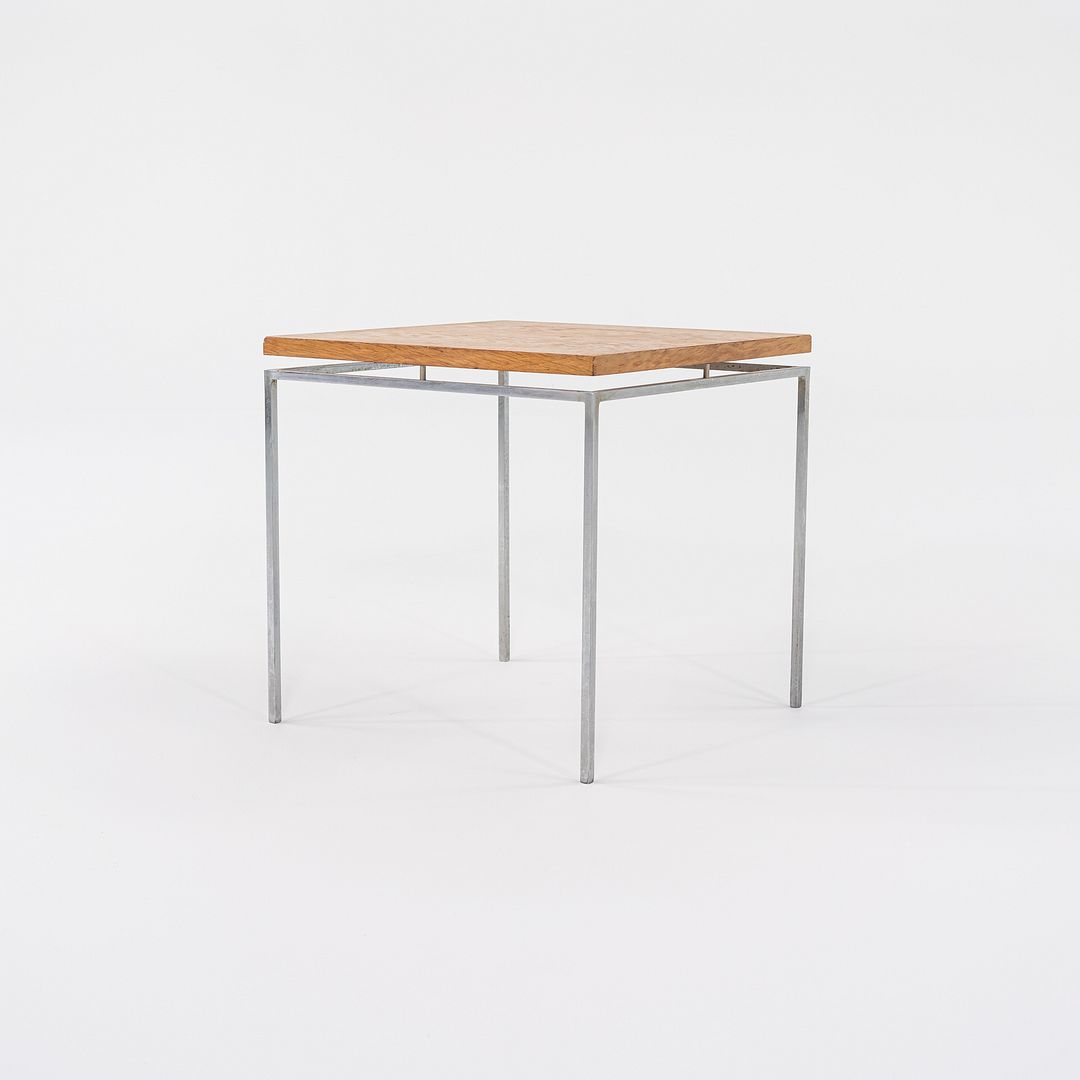 1960s Knud Joos for Jason Mobler Side Table in Oak with Chromed Steel Frame