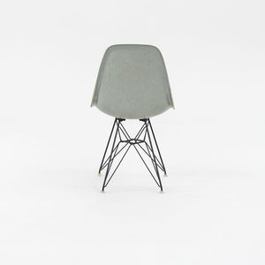 SOLD 1961 Herman Miller Eames Fiberglass DSR Side Shell Dining Chair with Eiffel Base in Seafoam Green