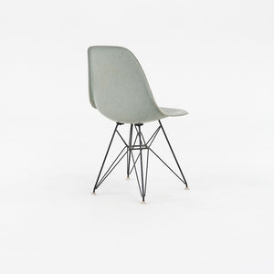 SOLD 1961 Herman Miller Eames Fiberglass DSR Side Shell Dining Chair with Eiffel Base in Seafoam Green