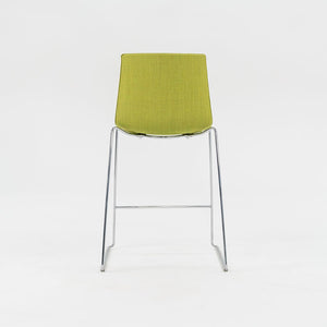 2010s Lievore Altherr Molina for Arper Catifa 46 Upholstered Counter Stool in Green Fabric 2x Available