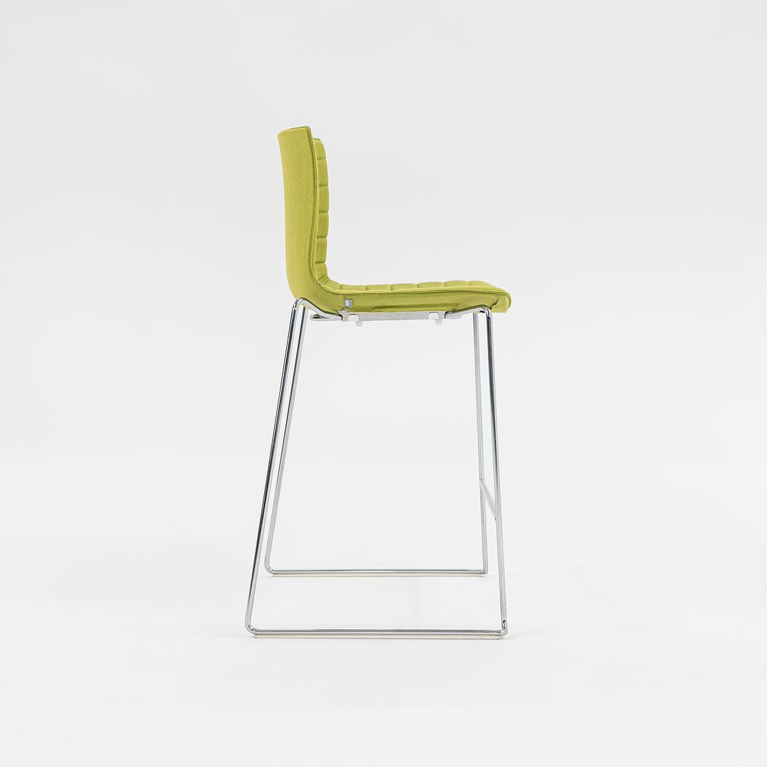 2010s Lievore Altherr Molina for Arper Catifa 46 Upholstered Counter Stool in Green Fabric 2x Available