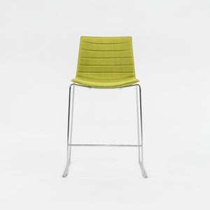 2010s Lievore Altherr Molina for Arper Catifa 46 Upholstered Counter Stool in Green Fabric 2x Available