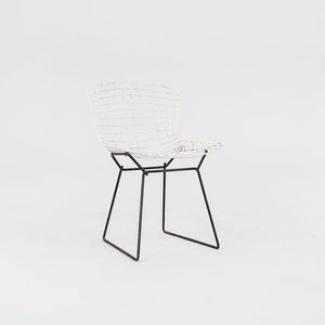 1950s Harry Bertoia for Knoll Bertoia Wire Side / Dining Chair in White & Black