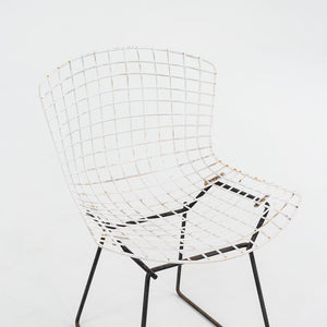 1950s Harry Bertoia for Knoll Bertoia Wire Side / Dining Chair in White & Black