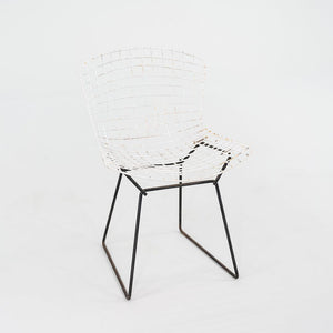 1950s Harry Bertoia for Knoll Bertoia Wire Side / Dining Chair in White & Black