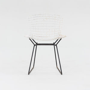 1950s Harry Bertoia for Knoll Bertoia Wire Side / Dining Chair in White & Black