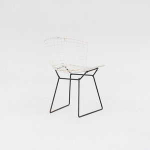 1950s Harry Bertoia for Knoll Bertoia Wire Side / Dining Chair in White & Black