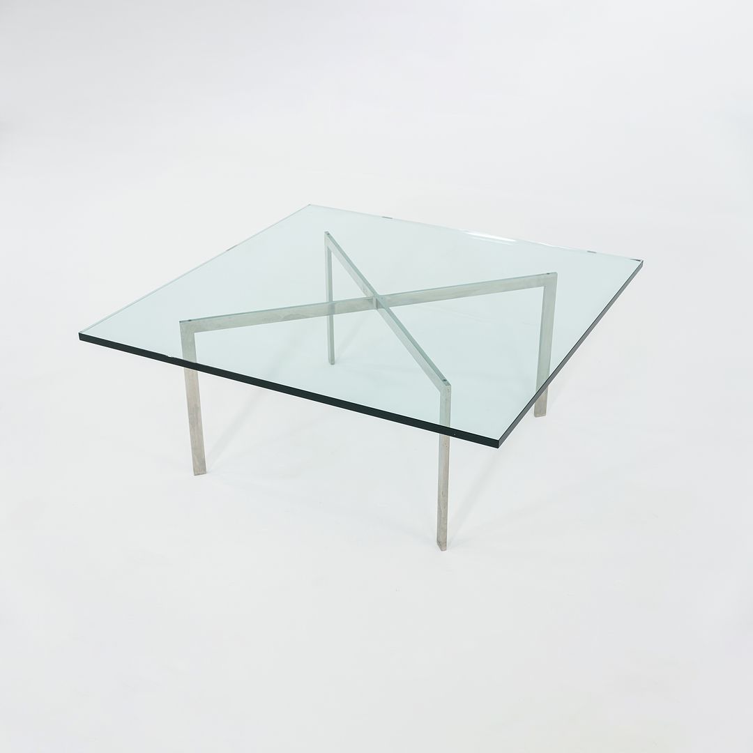 1960s Barcelona Coffee Table by Mies van der Rohe for Knoll & Treitel Gratz in Stainless and Glass 2x Available