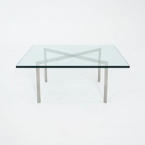 1960s Barcelona Coffee Table by Mies van der Rohe for Knoll in Glass and Stainless Steel