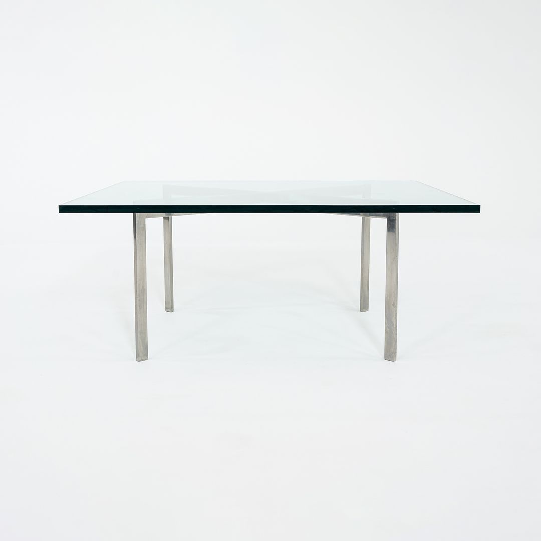 1960s Barcelona Coffee Table by Mies van der Rohe for Knoll in Glass and Stainless Steel