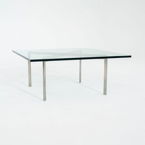 1960s Barcelona Coffee Table by Mies van der Rohe for Knoll in Glass and Stainless Steel