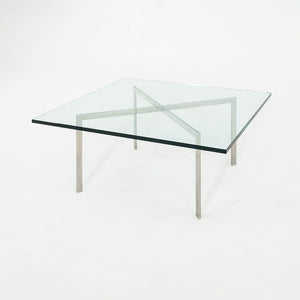 1960s Barcelona Coffee Table by Mies van der Rohe for Knoll & Treitel Gratz in Stainless and Glass 2x Available