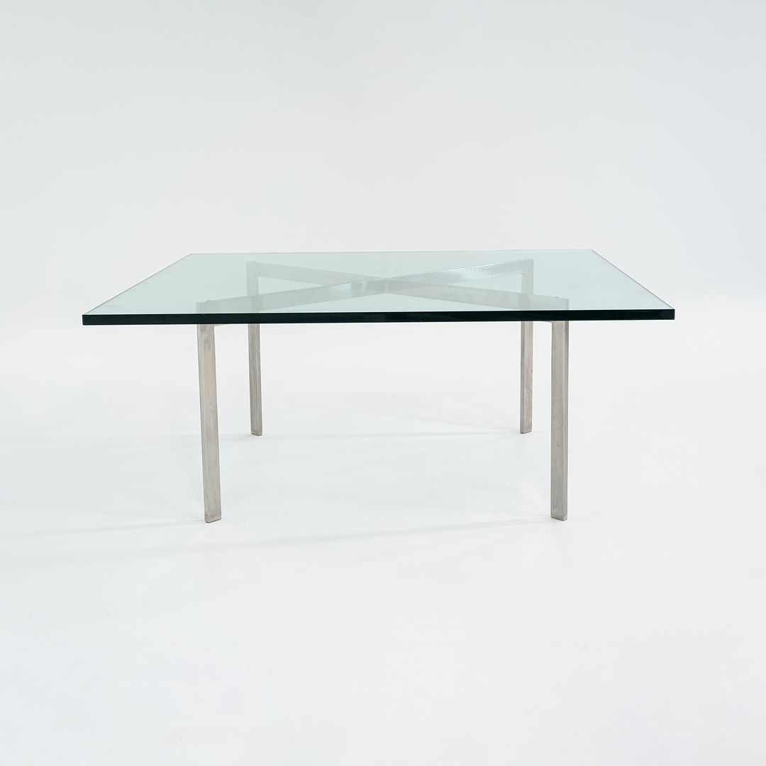 1960s Barcelona Coffee Table by Mies van der Rohe for Knoll & Treitel Gratz in Stainless and Glass 2x Available