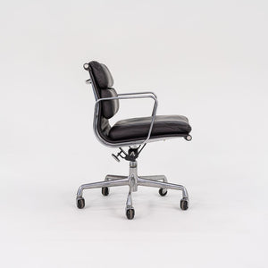 SOLD 1993 Soft Pad Management Desk Chair, EA435 by Ray and Charles Eames for Herman Miller in Brown Leather 2x Available