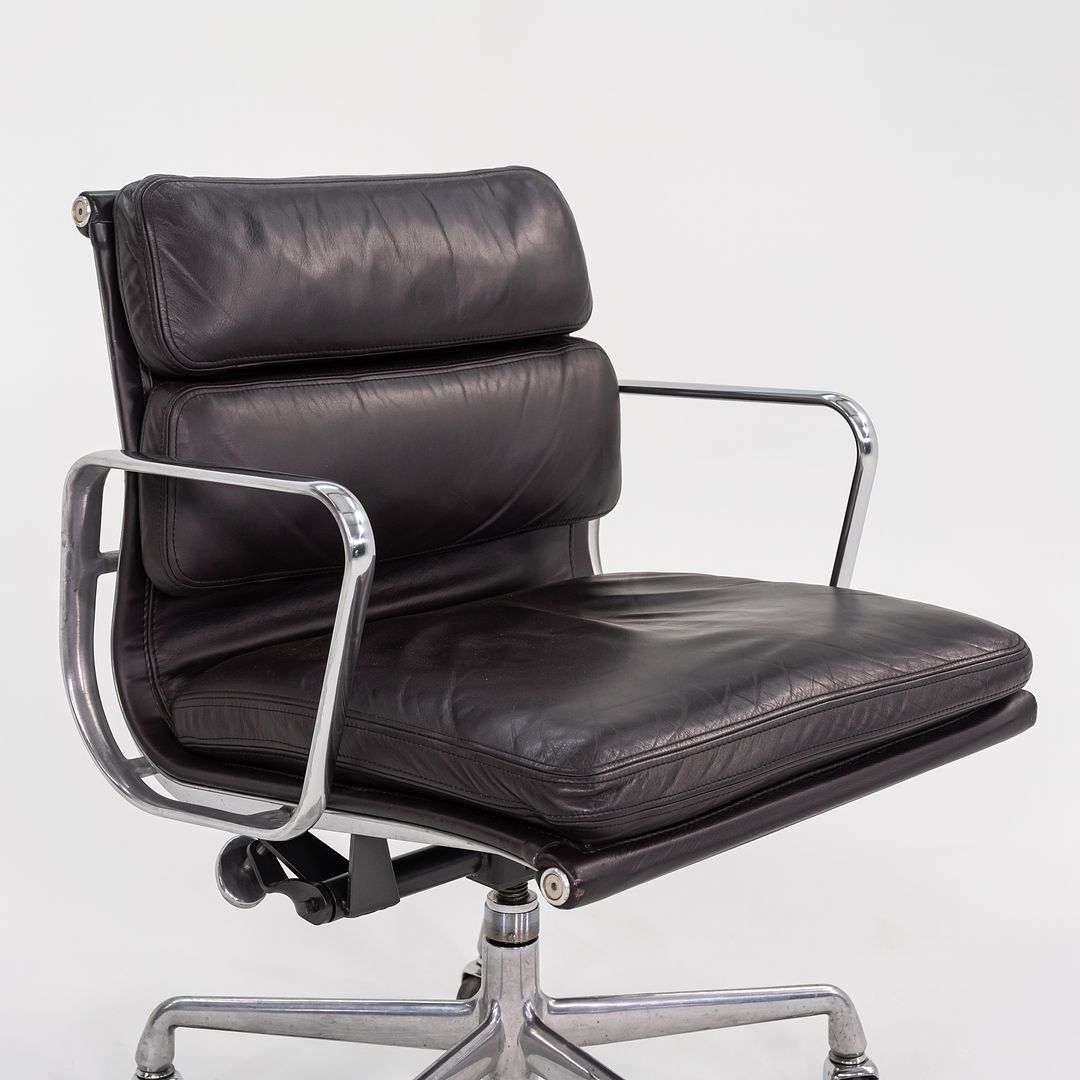 1993 Soft Pad Management Desk Chair, EA435 by Ray and Charles Eames for Herman Miller in Brown Leather 6x Available