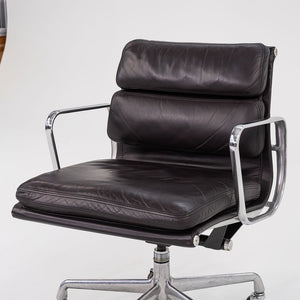 1993 Soft Pad Management Desk Chair, EA435 by Ray and Charles Eames for Herman Miller in Brown Leather 6x Available