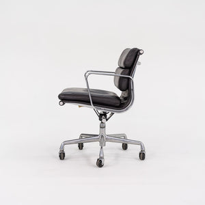 SOLD 1993 Soft Pad Management Desk Chair, EA435 by Ray and Charles Eames for Herman Miller in Brown Leather 2x Available
