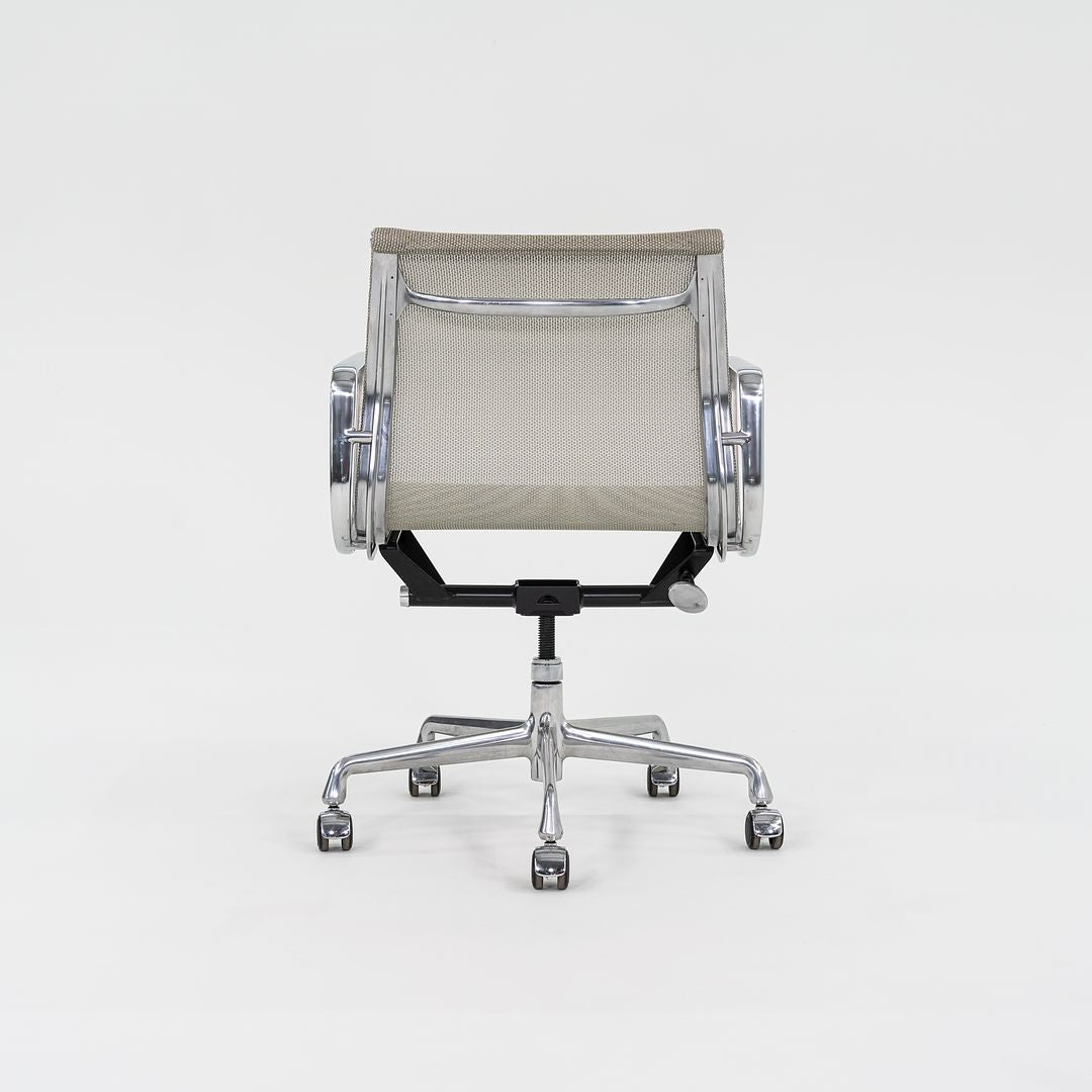 2015 Aluminum Group Management Chair, Model EA335 by Ray and Charles Eames for Herman Miller Aluminum, PVC Mesh, Rubber, Steel, Plastic