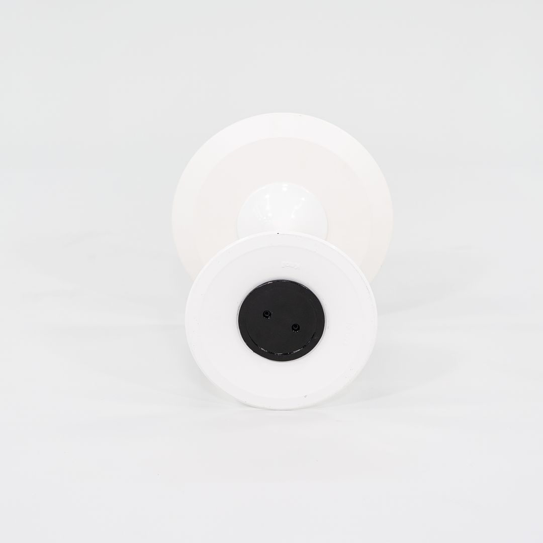 SOLD 2008 Pedestal Round Side Table, Model 16OTR by Eero Saarinen for Knoll Aluminum, Laminate, Powdercoat, Fiberboard