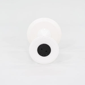 SOLD 2008 Pedestal Round Side Table, Model 16OTR by Eero Saarinen for Knoll Aluminum, Laminate, Powdercoat, Fiberboard