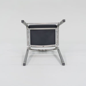 2022 Nine-O Bar Stool by Ettore Sottsass for Emeco in Brushed Aluminum with Grey Seat 21x Available
