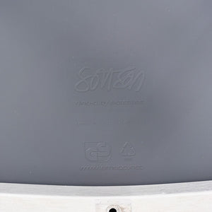 2022 Nine-O Bar Stool by Ettore Sottsass for Emeco in Brushed Aluminum with Grey Seat 21x Available