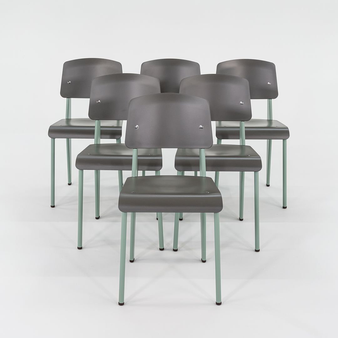 2023 Standard SP Chair by Jean Prouve for Vitra in Green and Grey Brand New 12+ Available